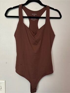 ReoRia Rust Brown Racerback Bodysuit
